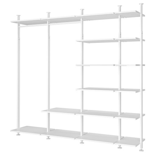 ELVARLI, wardrobe combination, 303X51X222-350 cm, 793.930.71