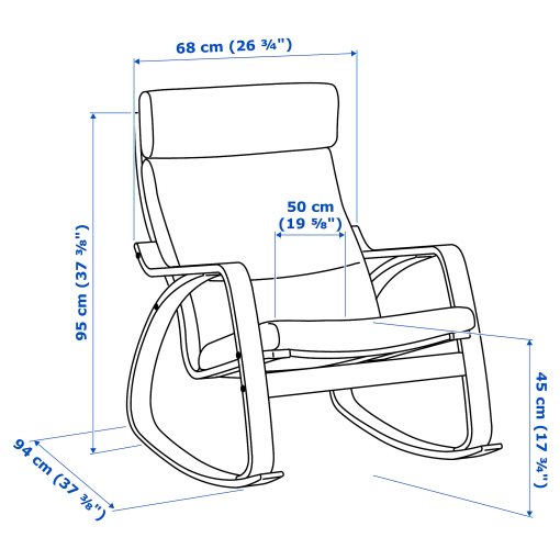 POÄNG, rocking-chair, 793.958.43