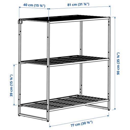 JOSTEIN, shelving unit/in/outdoor/wire, 81x40x90 cm, 794.369.52