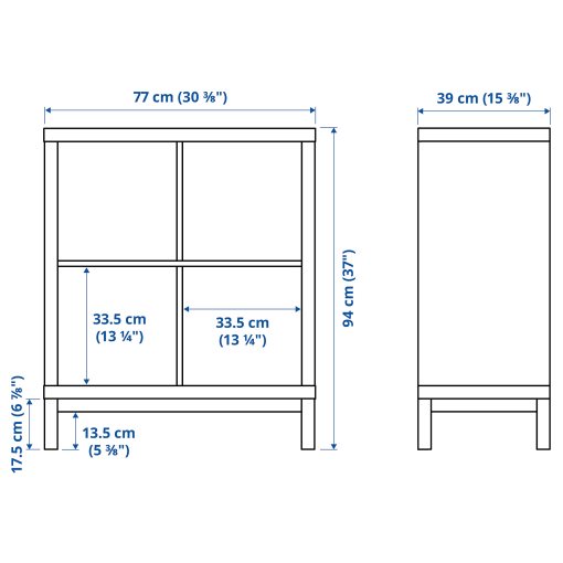 KALLAX, shelving unit with underframe, 77x94 cm, 794.426.27