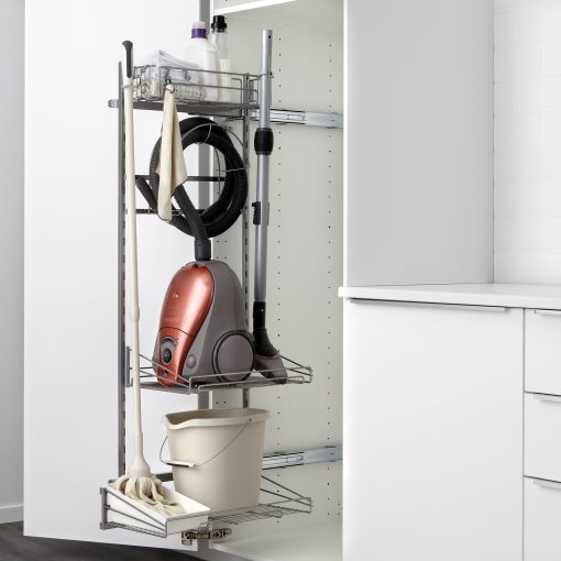 METOD, high cabinet with cleaning interior, 40x60x220 cm, 794.645.39