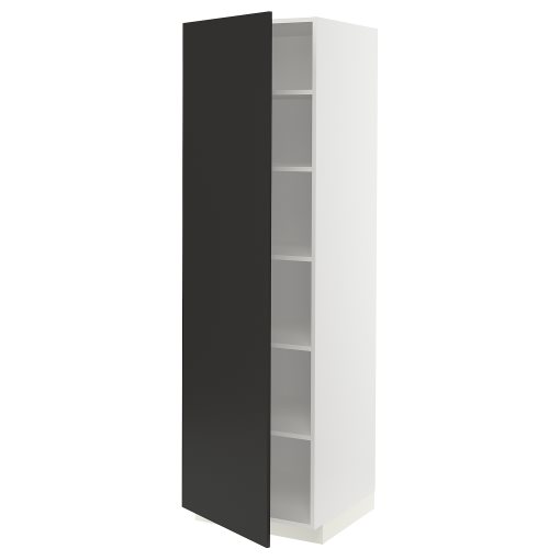 METOD, ψηλό ντουλάπι με ράφια, 60x60x200 cm, 794.986.43