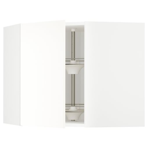 METOD, corner wall cabinet with carousel, 68x60 cm, 795.073.98