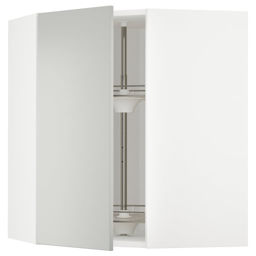 METOD, corner wall cabinet with carousel, 68x80 cm, 795.386.01
