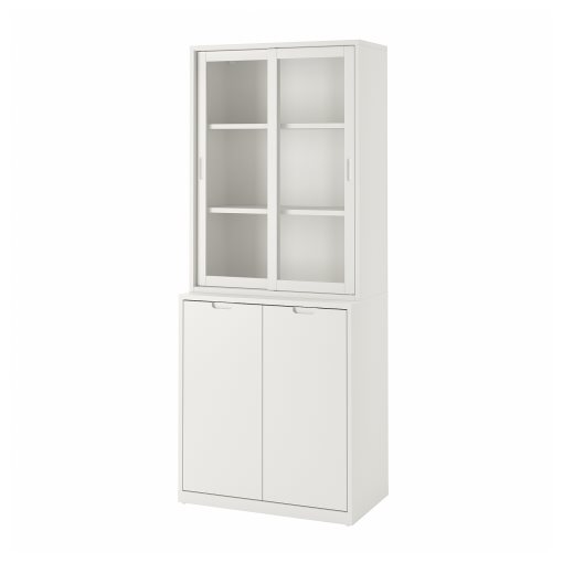 TONSTAD, storage combination with sliding glass doors, 81x47x201 cm, 795.717.56