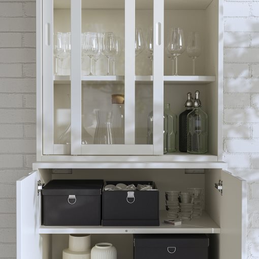 TONSTAD, storage combination with sliding glass doors, 81x47x201 cm, 795.717.56