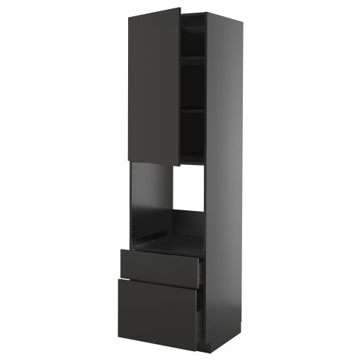 METOD/KNIVSHULT, high cabinet for oven with door/2 drawers, 60x60x220 cm, 795.899.16
