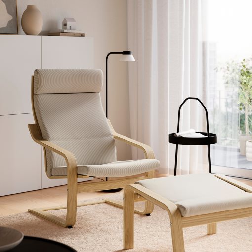 POÄNG, armchair and footstool, 796.256.98