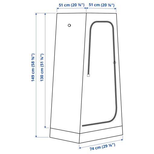 VUKU, wardrobe, 74x51x149 cm, 803.319.73
