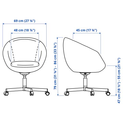 SKRUVSTA, swivel chair, 804.029.94