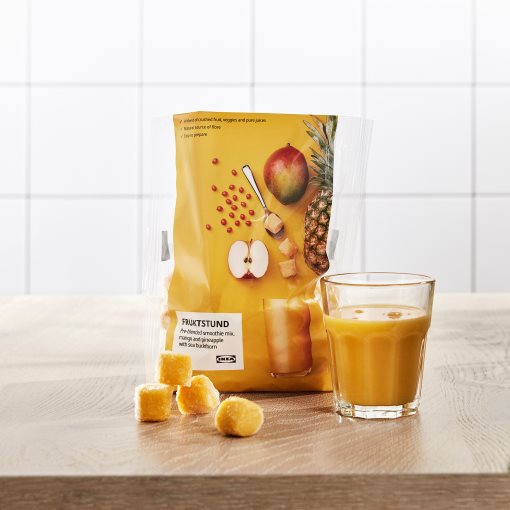 FRUKTSTUND, pre-blended smoothie mix/mango and pineapple with sea buckthorn/frozen, 420 g, 804.731.37