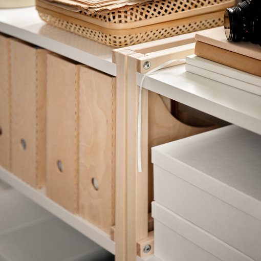 EKENABBEN, open shelving unit/ aspen, 70x34x154 cm, 804.878.13
