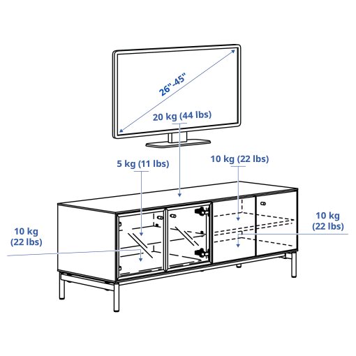 BOASTAD, έπιπλο TV, 121x42 cm, 805.070.24