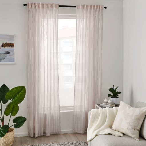 BYMOTT, curtains 120x300 cm, 1 pair, 805.099.71