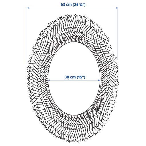 VRIGSTAD, mirror/handmade, 63 cm, 805.184.66