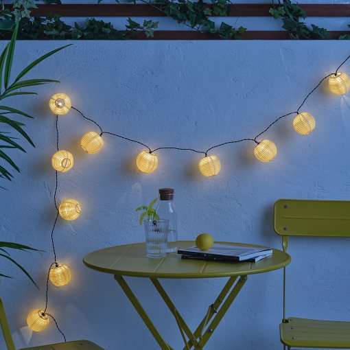 SOLVINDEN, lighting chain with built-in LED light source/12 lights/outdoor/battery-operated, 805.705.86