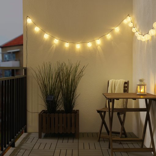SOLARVET, lighting chain with built-in LED light source/24 lights/outdoor solar-powered/ball, 805.738.96