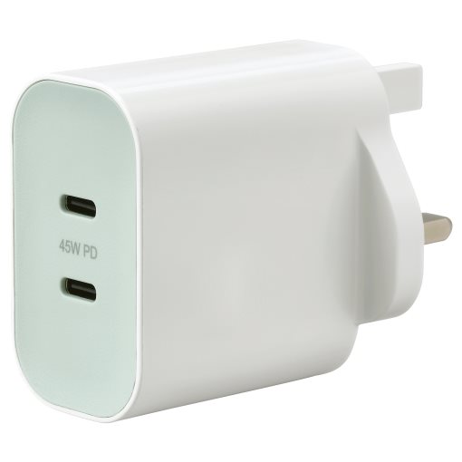 SJOSS, φορτιστής με 2 θύρες USB 45W, ταχείας φόρτισης, 805.744.57