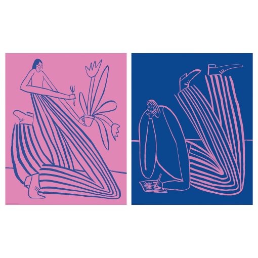 BILD, poster/Playful sketched figures, 40x50 cm, 805.788.89