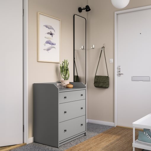 HAUGA, chest of 3 drawers, 70x46x84 cm, 805.815.18