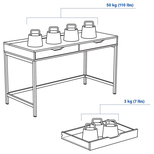 ALEX, desk, 132x58 cm, 805.888.88