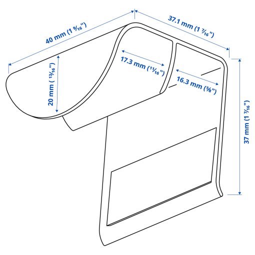 DRAGSMARK, clip-on handle/2 pack, 40 mm, 806.060.19