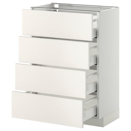 METOD/MAXIMERA, base cabinet 4 fronts/4 drawers, 891.098.98