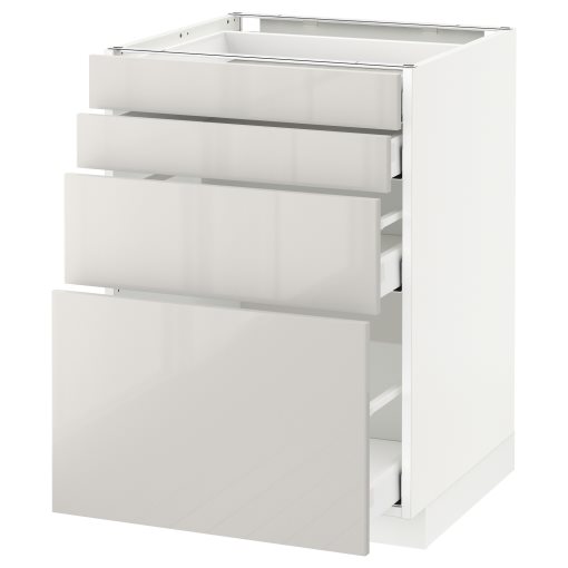 METOD/MAXIMERA, base cabinet 4 fronts/4 drawers, 891.686.04
