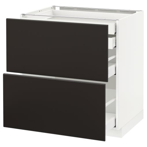 METOD/MAXIMERA, base cabinet 2 fronts/2 low/1 medium/1 high drawer, 892.130.41