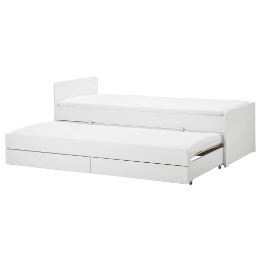 SLÄKT, bed frame with underbed and storage, 892.277.31
