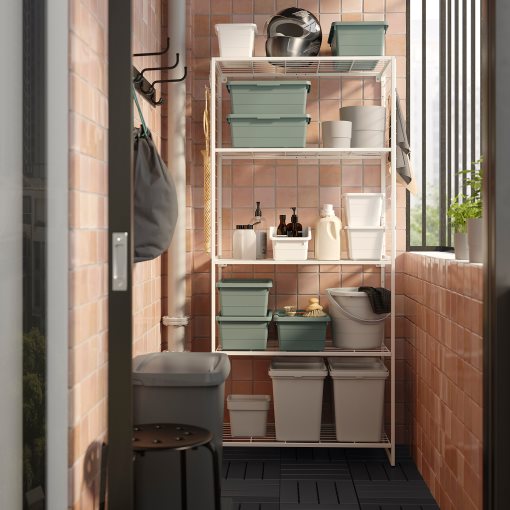 JOSTEIN, ραφιέρα με πλέγμα/εσωτερικού/εξωτερικού χώρου/σύρμα, 82x40x180 cm, 894.372.58