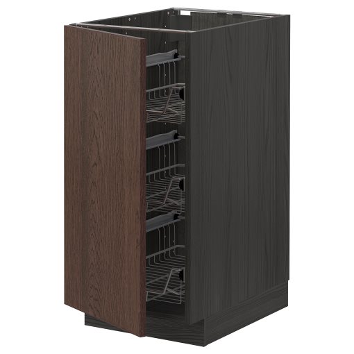 METOD, base cabinet with wire baskets, 40x60 cm, 894.619.55