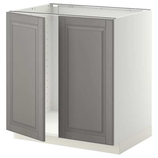METOD, base cabinet for sink/2 doors, 80x60 cm, 894.666.08