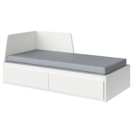 FLEKKE, κρεβάτι επισκέπτη day bed 2 συρτάρια/2 στρώματα, 80x200 cm, 894.959.36