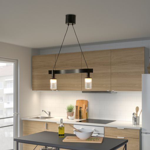 ACKJA/MOLNART, pendant lamp wave shaped with light bulb/tube-shaped patterned, 895.371.30