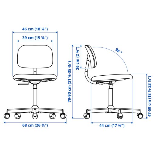 BOLLPOJKE/BLECK, desk and chair, 896.221.33