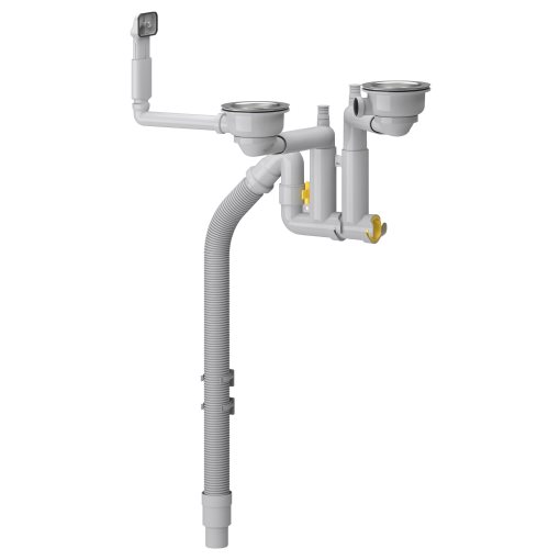 LILLVIKEN, σιφόνι/πώμα αποστράγγισης νερού για διπλό νεροχύτη, 903.115.40