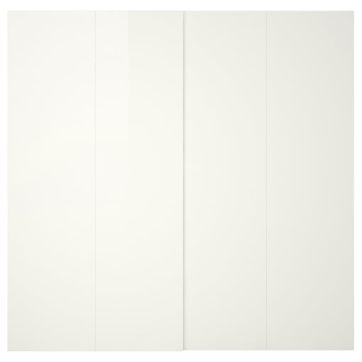 HASVIK, συρόμενη πόρτα/γυαλιστερό, 2 τεμ. 200x236 cm, 903.914.57