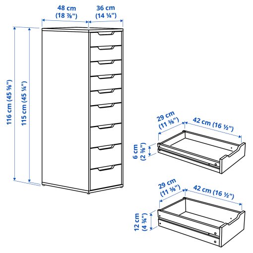 ALEX, συρταριέρα με 9 συρτάρια, 36x116 cm, 904.834.52