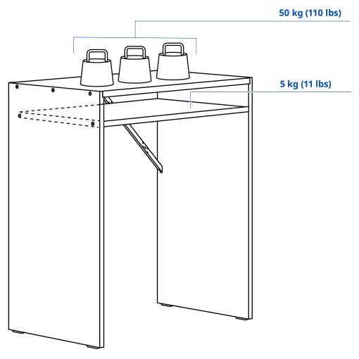 TORALD, desk with shelf unit, 65x40 cm, 904.939.55