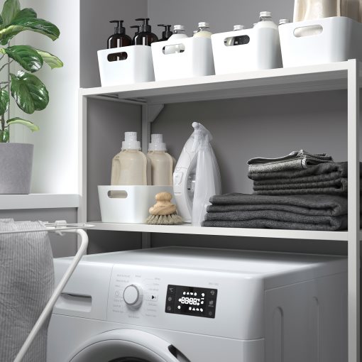 ENHET, frame with shelves for washing machine, 80x30x129 cm, 905.160.80