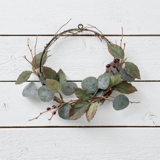 SMYCKA, artificial wreath/in/outdoor/beech, 22 cm, 905.230.14