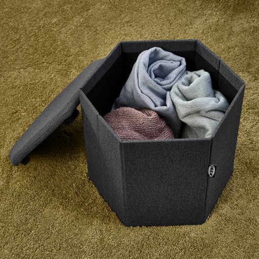 KJUGE, pouffe with storage, 905.319.00
