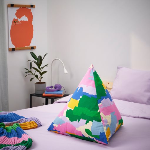 EKLUGGMAL, cushion, 58x58x58 cm, 905.560.85