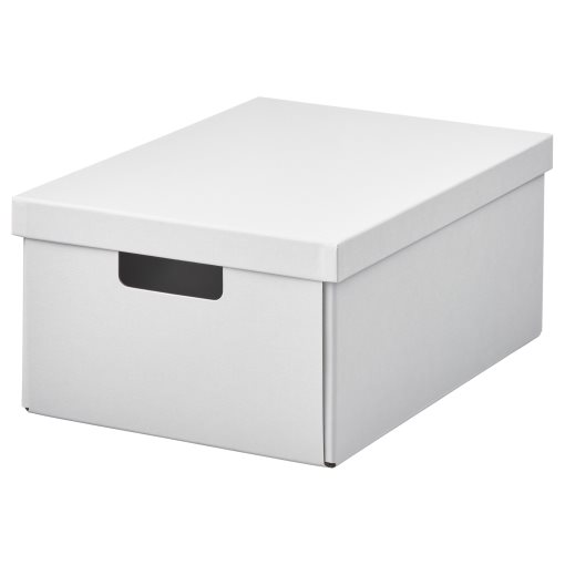 FJÄDERHARV, storage box with lid, 25x35x16 cm, 905.969.01
