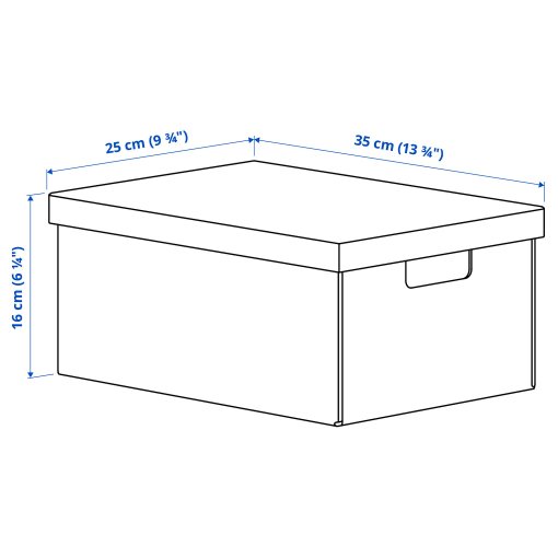 FJÄDERHARV, storage box with lid, 25x35x16 cm, 905.969.01