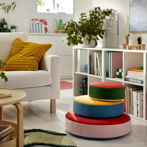 GREJSIMOJS, floor cushion stackable, set of 3, 906.020.11