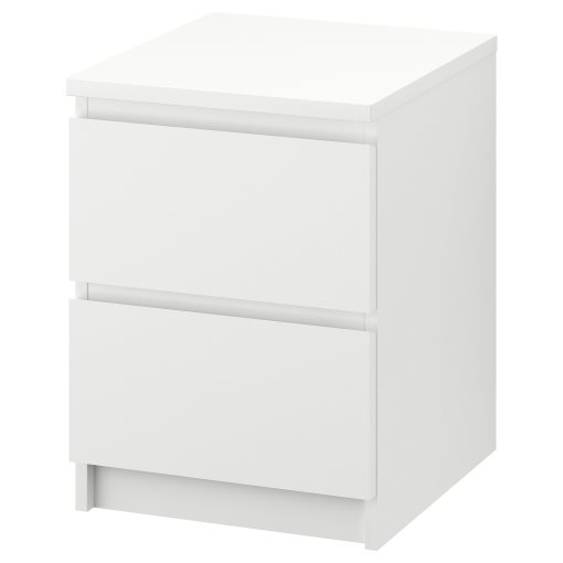 MALM, chest of 2 drawers, 40x55 cm, 906.253.19