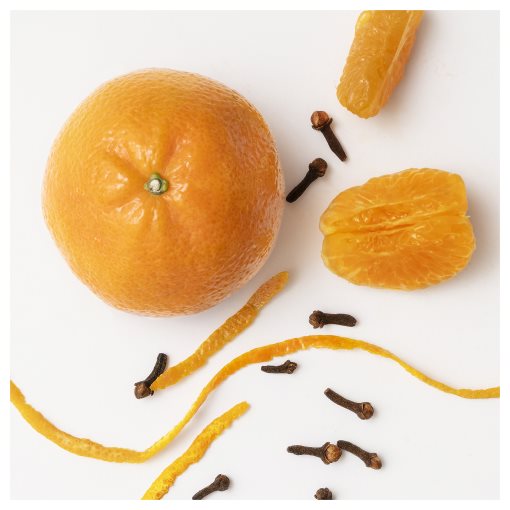 HÖKGÖK, scented candle in glass/clementine & clove, 12 hr, 906.255.93