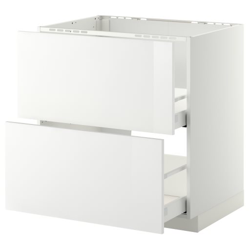METOD/MAXIMERA, base cabinet for sink+2 fronts/2 drawers, 991.050.60